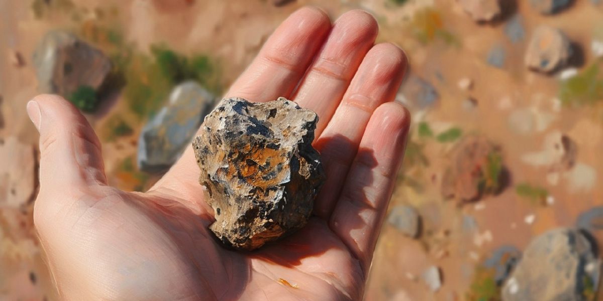 Natural Volcanic stone in a hand